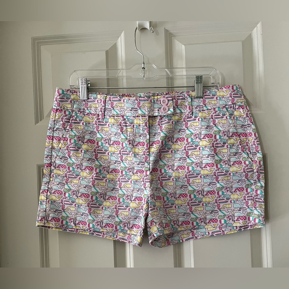 Women’s Vineyard Vines for Kentucky Derby Preppy whale print pink pastels size 8